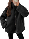 Veste zippée en polaire pour femmes, coupe décontractée avec poches - vêtement d'extérieur casual pour vos activités en plein air