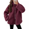 Veste zippée en polaire pour femmes, coupe décontractée avec poches - vêtement d'extérieur casual pour vos activités en plein air