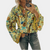 Blouse florale pour femmes - haut d'été élégant à manches évasées, léger et décontracté