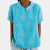Blouse florale femme à coupe décontractée - top à manches courtes charmant pour vos sorties décontractées, en tissu léger et agréable