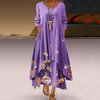 Robe maxi florale pour femmes - élégante avec broderies, style été - pour les garden parties et les sorties décontractées