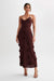 Robe maxi fleurie pour femmes avec détails embellis - robe élégante en imprimé floral pour occasions spéciales