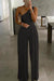 Jumpsuit féminin chic à une épaule - tenue décontractée à jambes larges pour soirées sociales