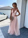 Robe maxi en dentelle et tulle - élégante tenue de soirée pour les occasions spéciales