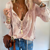 Blouse en dentelle pour femmes - haut léger élégant avec des détails délicats, un vêtement polyvalent et stylé pour vos tenues décontractées ou vos soirées