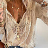 Blouse en dentelle pour femmes - haut léger élégant avec des détails délicats, un vêtement polyvalent et stylé pour vos tenues décontractées ou vos soirées