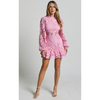 Robe mini en dentelle pour femmes - style élégant à manches longues pour événements spéciaux
