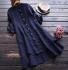 Robuste robe chemise en lin pour femmes - tunique d'été décontractée et légère