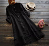 Robuste robe chemise en lin pour femmes - tunique d'été décontractée et légère