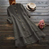 Robuste robe chemise en lin pour femmes - tunique d'été décontractée et légère