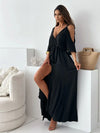 Robe maxi femme à épaules dénudées - élégante robe de soirée pour des occasions spéciales