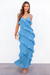 Robe maxi légère à volants pour femmes - plage élégante et sorties estivales