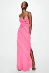 Robe maxi légère à volants pour femmes - plage élégante et sorties estivales