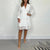 Robe midi chemise avec dentelle - tenue élégante pour le quotidien et les occasions semi-formelles