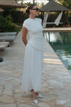 Robe de soirée femme - maxi drapée élégante pour occasions spéciales
