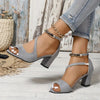 Sandales à talons ouvertes pour femmes avec bride réglable - chaussures élégantes pour toutes les occasions