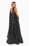 Robe de soirée à pois pour femmes - design tube élégant pour les événements formels