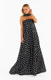 Robe de soirée à pois pour femmes - design tube élégant pour les événements formels