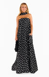 Robe de soirée à pois pour femmes - design tube élégant pour les événements formels