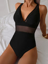 Maillot de bain une pièce sculptant pour femmes - élégante plage noire luxe