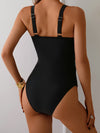 Maillot de bain une pièce sculptant pour femmes - élégante plage noire luxe