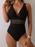Maillot de bain une pièce sculptant pour femmes - élégante plage noire luxe
