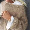 Pull femme en tricot épais et oversize - maille douillette pour un look décontracté au quotidien