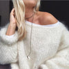 Pull femme en tricot épais et oversize - maille douillette pour un look décontracté au quotidien
