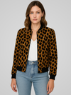 Veste de sport femme en velours imprimé léopard - vêtement décontracté