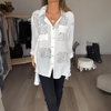 Chemise à boutons pour femmes en viscose, imprimé élégant - blouse chic pour un style sans effort