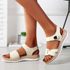 Sandales à talon compensé pour femmes avec boucle ajustable - chaussures d'été au soutien optimal