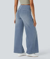 Pantalons larges femme - jeans taille haute pour sorties décontractées