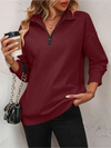 Gilet zippé femme à coupe décontractée - pull léger à manches longues