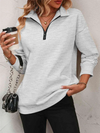 Gilet zippé femme à coupe décontractée - pull léger à manches longues