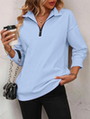 Gilet zippé femme à coupe décontractée - pull léger à manches longues