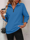 Gilet zippé femme à coupe décontractée - pull léger à manches longues