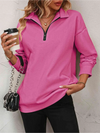 Gilet zippé femme à coupe décontractée - pull léger à manches longues