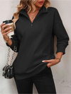 Gilet zippé femme à coupe décontractée - pull léger à manches longues
