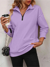 Gilet zippé femme à coupe décontractée - pull léger à manches longues