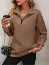 Gilet zippé femme à coupe décontractée - pull léger à manches longues