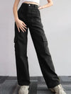 Pantalons cargo femme à taille haute - beige tendance pour le quotidien