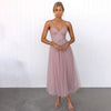 Robe midi en tulle - élégante robe de soirée pour femmes