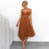 Robe midi en tulle - élégante robe de soirée pour femmes