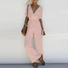 Jumpsuit femme design élégant en v - tenue chic pour le jour et la soirée