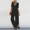 Jumpsuit femme design élégant en v - tenue chic pour le jour et la soirée