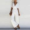 Jumpsuit femme design élégant en v - tenue chic pour le jour et la soirée