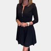 Robe trapèze à encolure ronde - robe chic pour femmes