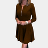 Robe trapèze à encolure ronde - robe chic pour femmes
