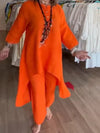 Tunique femme en lin mélangé légère - élégante vie quotidienne avec détails chic