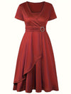Robe portefeuille - robe formelle sophistiquée avec détails en strass